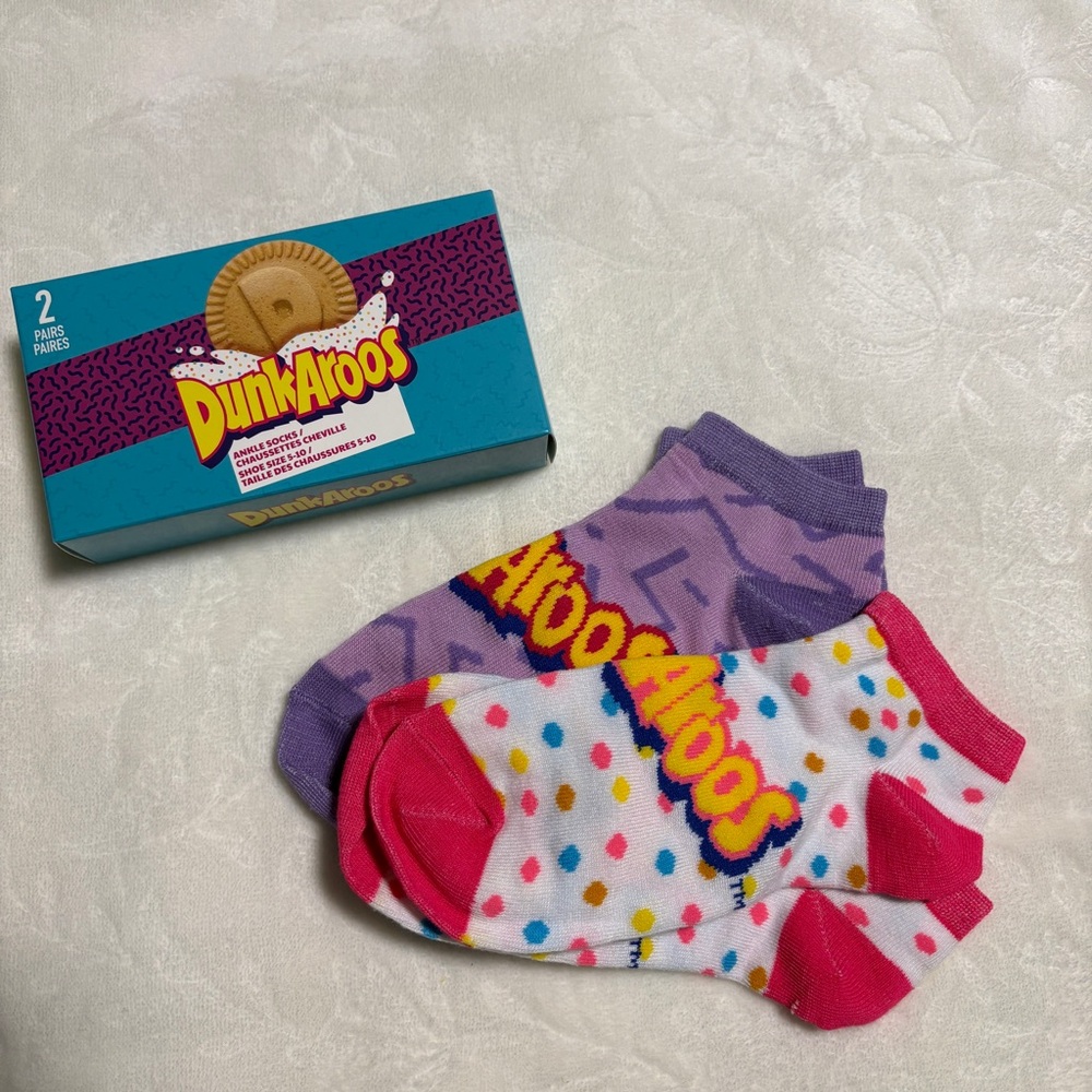 Dunkaroos Ankle Socks Pack of 2 - Fits Sizes 5-10